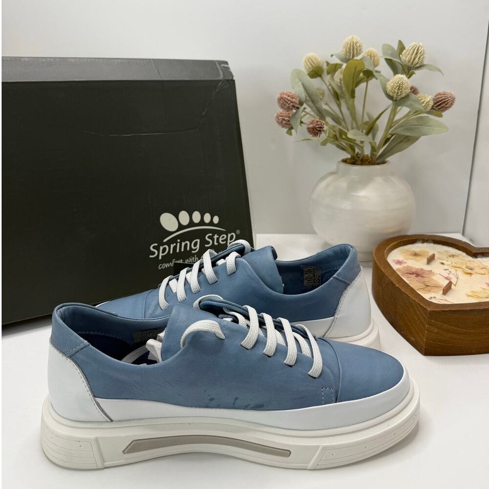 Spring Step Dune Platform Sneaker Blue Women's 7.5/EU 38 NWB FLAW - Picture 6 of 11
